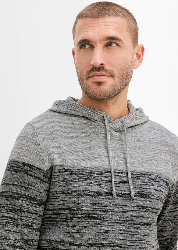 Finstrikket hettegenser i regular fit, bonprix