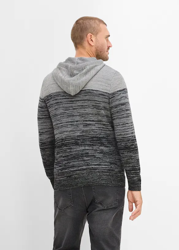 Finstrikket hettegenser i regular fit, bonprix