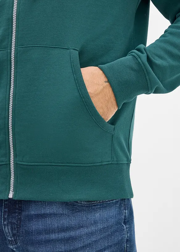 Hettejakke med detaljer i imitert skinn, bonprix