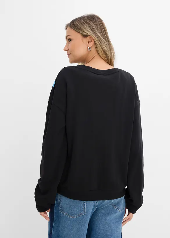 Oversized sweatshirt i myk bomullsmiks, bonprix