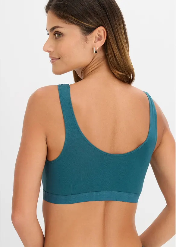BH-topp med &oslash;kologisk bomull (3-pack), bonprix