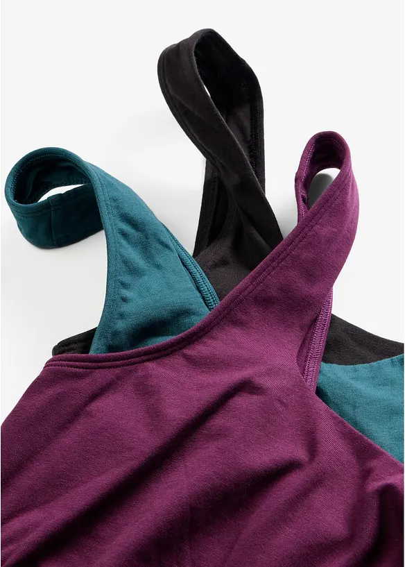 BH-topp med &oslash;kologisk bomull (3-pack), bonprix