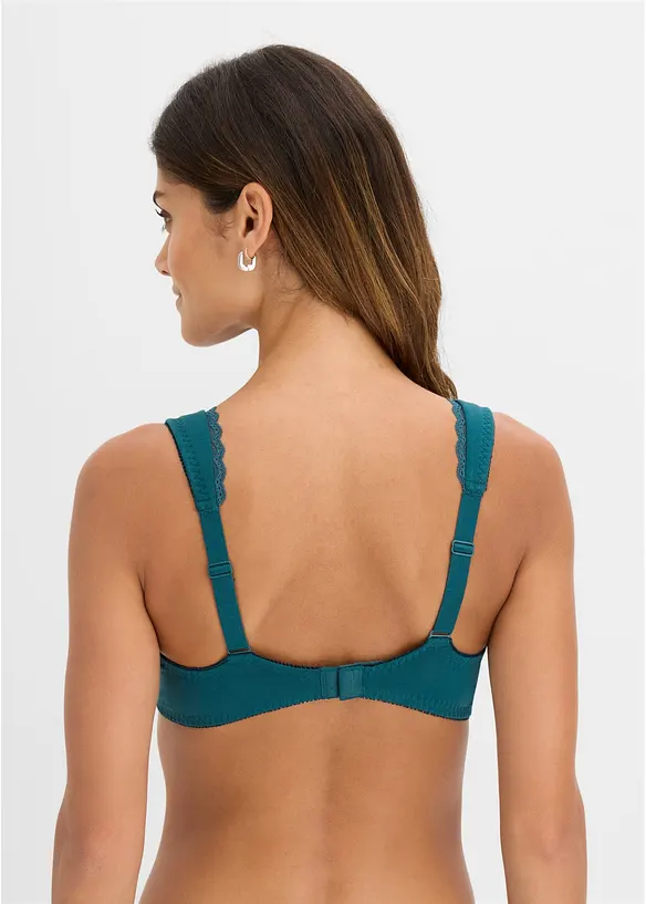 Minimizer-T-skjorte-BH med b&oslash;yler og &oslash;kologisk bomull (2-pack), bonprix