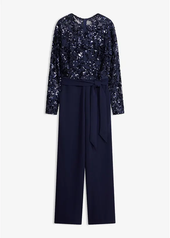 Jumpsuit med paljettbroderi, bonprix