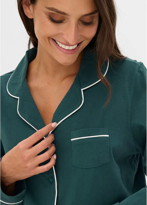 Pyjamas i myk, 100% bomull, bonprix