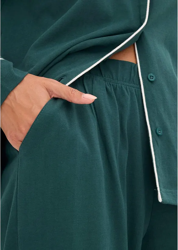 Pyjamas i myk, 100% bomull, bonprix