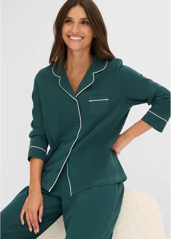 Pyjamas i myk, 100% bomull, bonprix