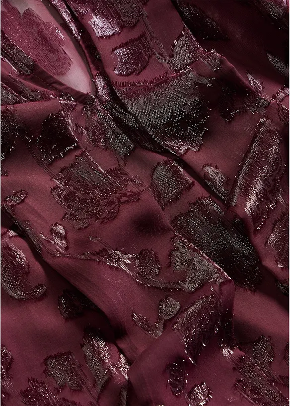 Sl&oslash;yfe-bluse med broderi, bonprix