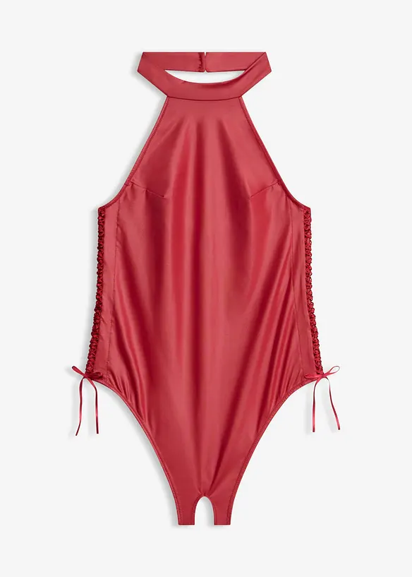 Stringbody ouvert i wetlook, bonprix