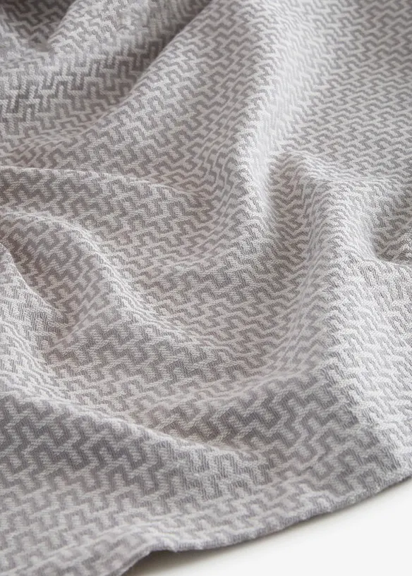 Jacquardvevd gardin i &oslash;kologisk bomull (1-pack), bonprix