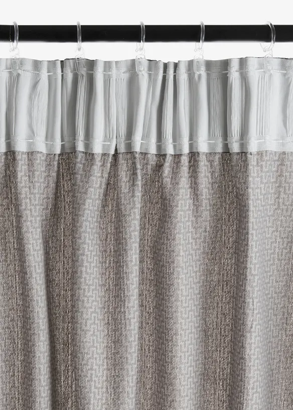 Jacquardvevd gardin i &oslash;kologisk bomull (1-pack), bonprix