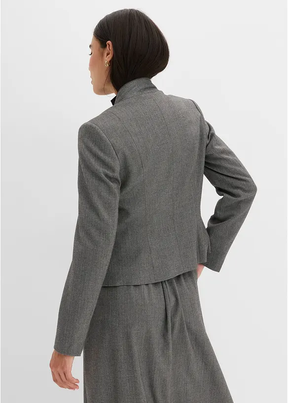 Blazer med fiskebensm&oslash;nster i ullstil, bonprix