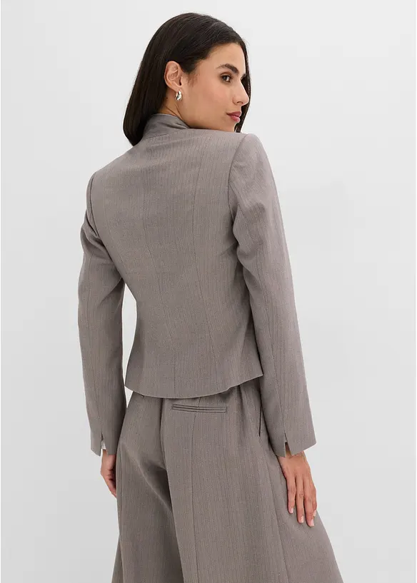 Blazer med fiskebensm&oslash;nster i ullstil, bonprix