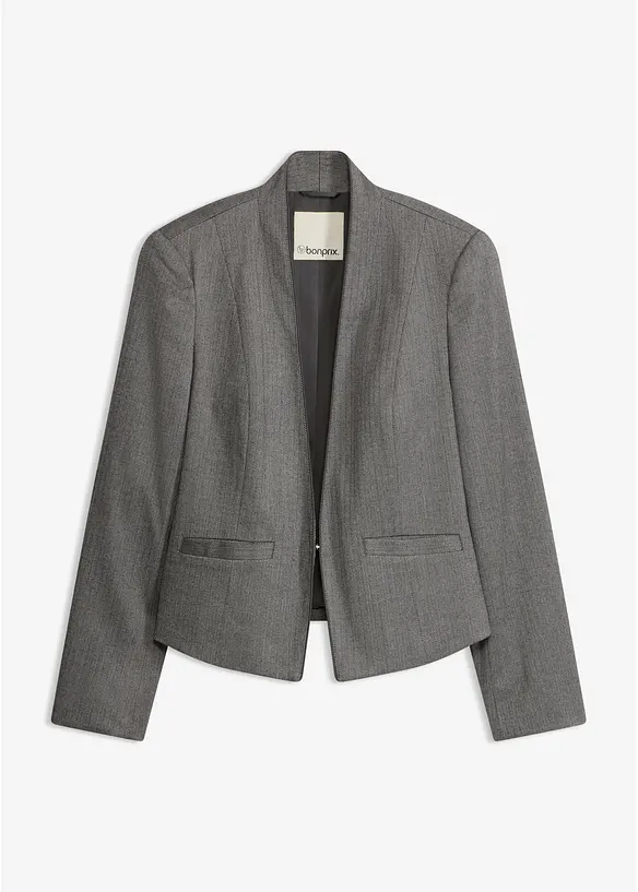 Blazer med fiskebensm&oslash;nster i ullstil, bonprix