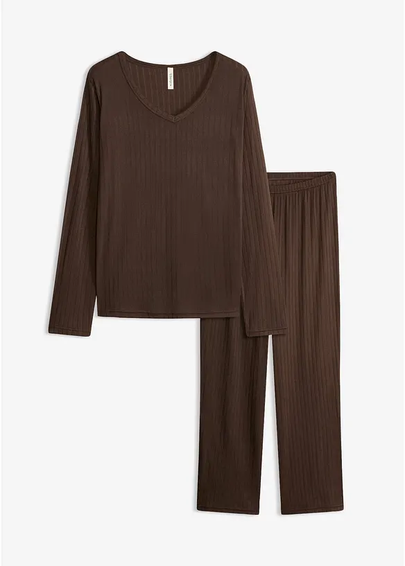 Pyjamas i myk pointellejersey, bonprix
