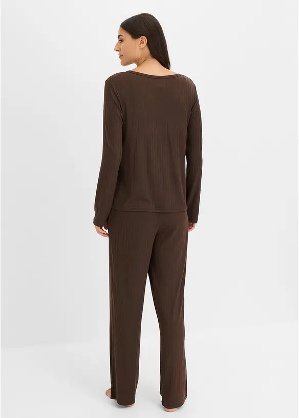 Pyjamas i myk pointellejersey, bonprix