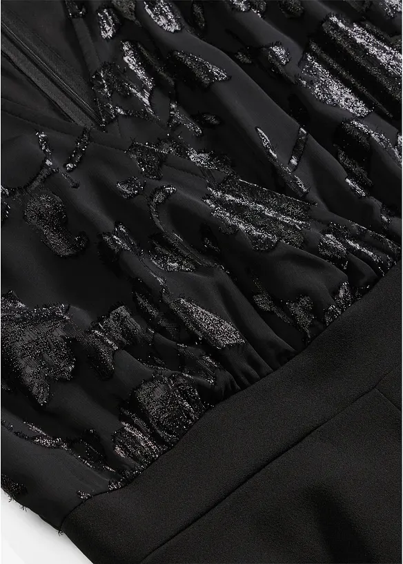 Jumpsuit med glansfullt broderi, bonprix