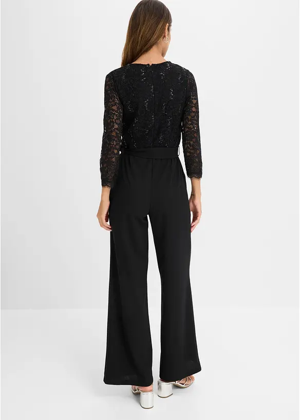 Jumpsuit med blonder, bonprix