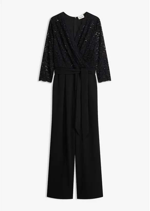 Jumpsuit med blonder, bonprix