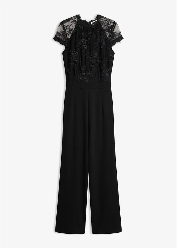 Jumpsuit med blonde, bonprix
