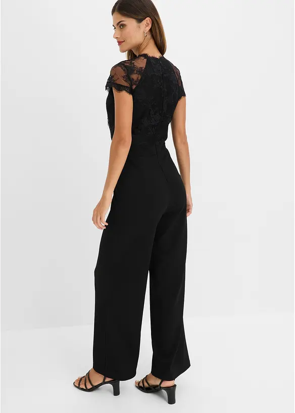Jumpsuit med blonde, bonprix