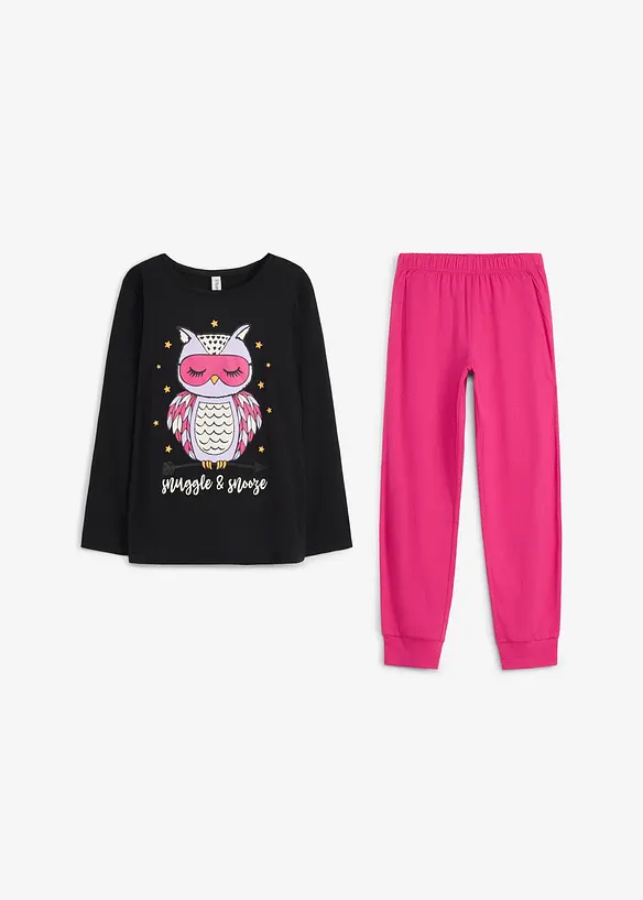 Pyjamas i myk, &oslash;kologisk bomull, bonprix