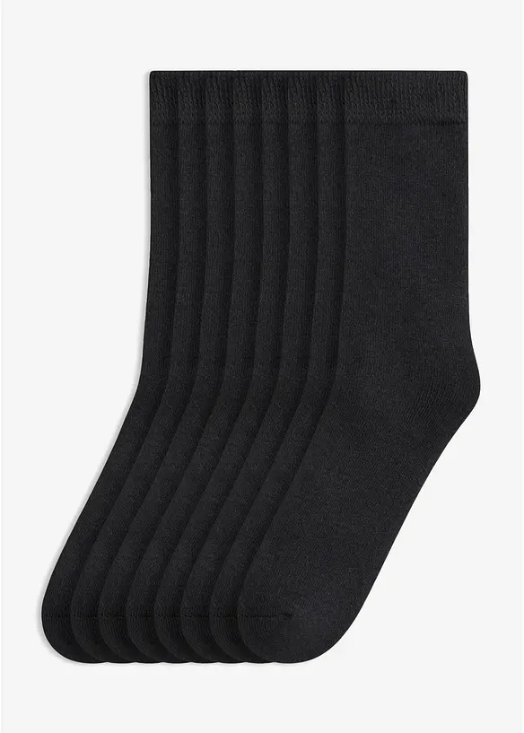 Varme sokker med frott&eacute; p&aring; innsiden (8-pack), bonprix