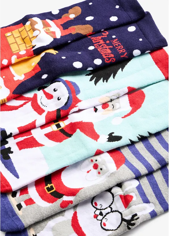 Julesokker med &oslash;kologisk bomull (3-pack), bonprix