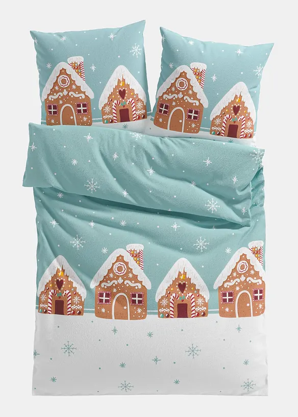 Flanellsengesett i bomullsmiks, bonprix