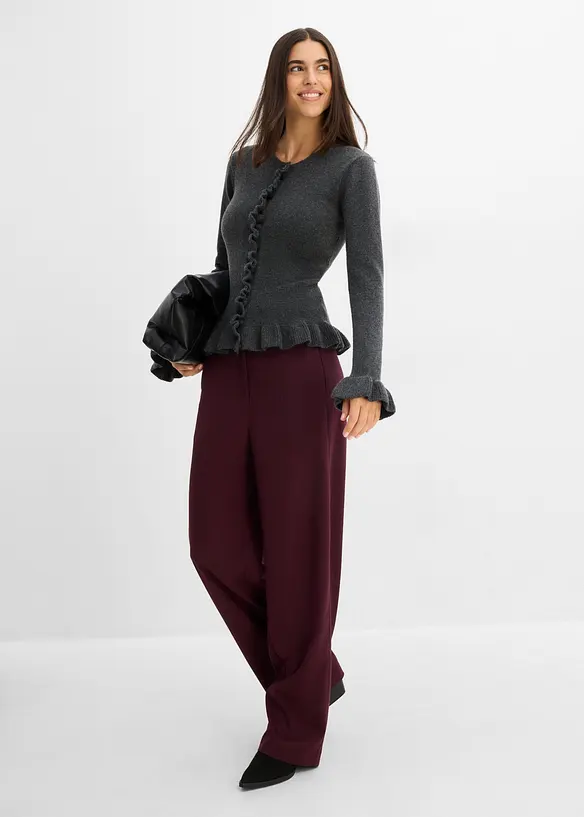 Cardigan med hullm&oslash;nster, bonprix