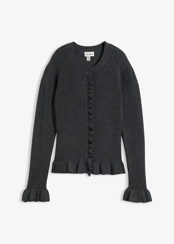 Cardigan med hullm&oslash;nster, bonprix