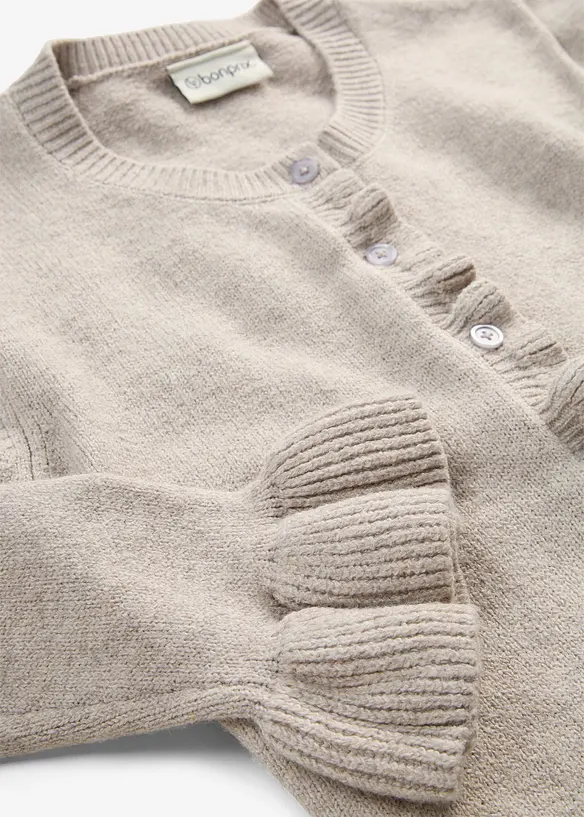 Cardigan med hullm&oslash;nster, bonprix