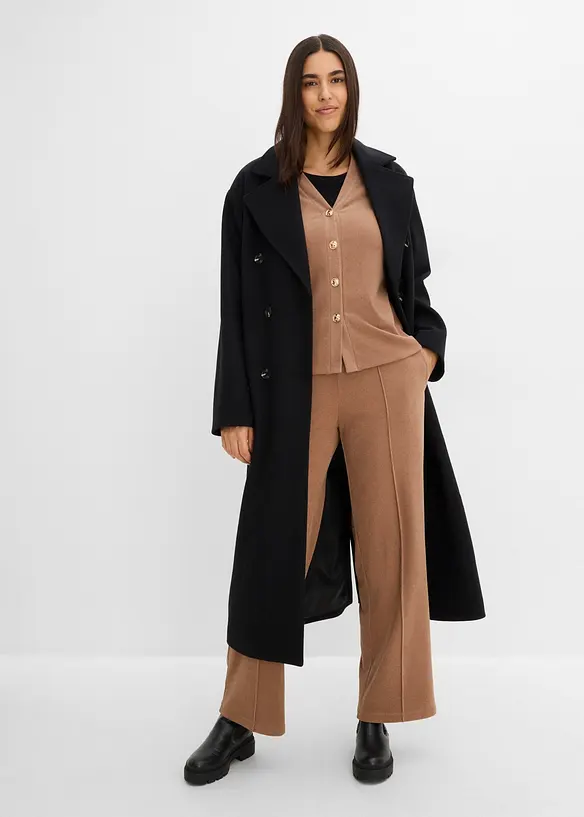 Cardigan i myk, ribbet jersey, bonprix