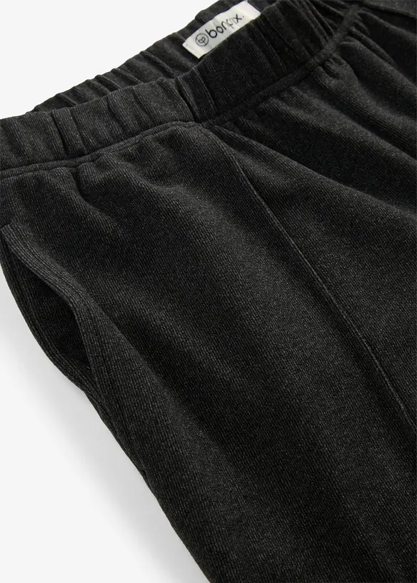Pull on-bukse i myk, ribbet jersey, bonprix