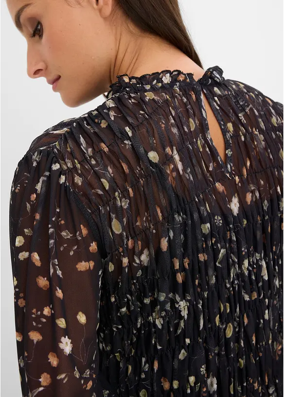 Bluse i lett mesh, bonprix