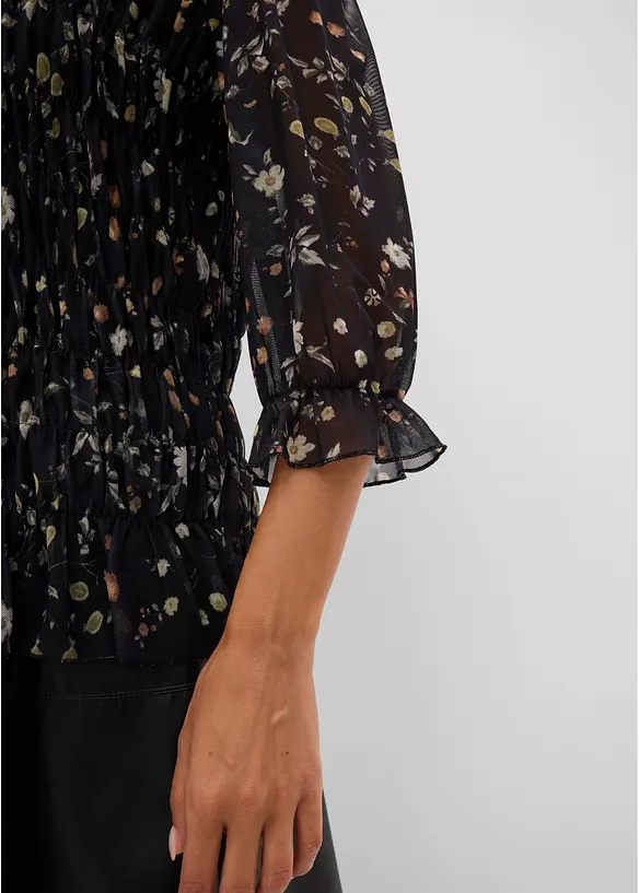 Bluse i lett mesh, bonprix