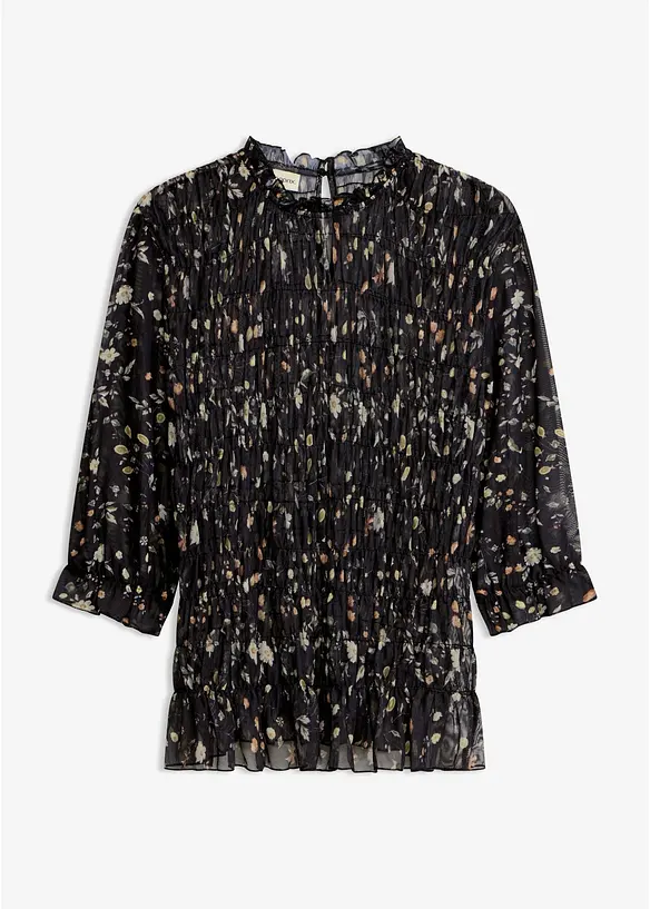 Bluse i lett mesh, bonprix