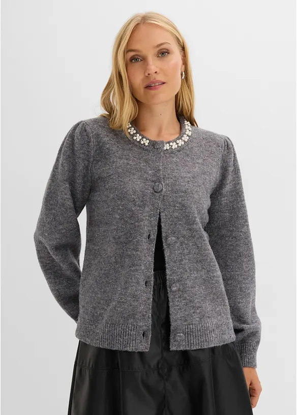 Cardigan med puffermer, bonprix
