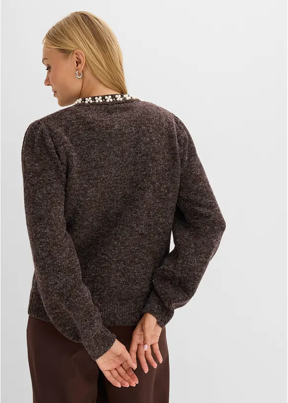 Cardigan med puffermer, bonprix