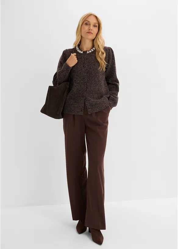 Cardigan med puffermer, bonprix