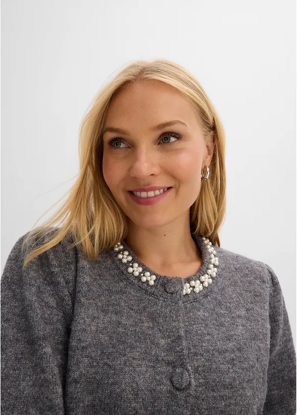 Cardigan med puffermer, bonprix