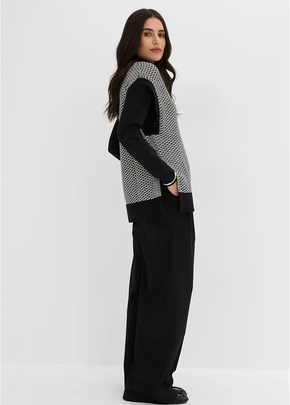 Oversized, strikket vest, bonprix
