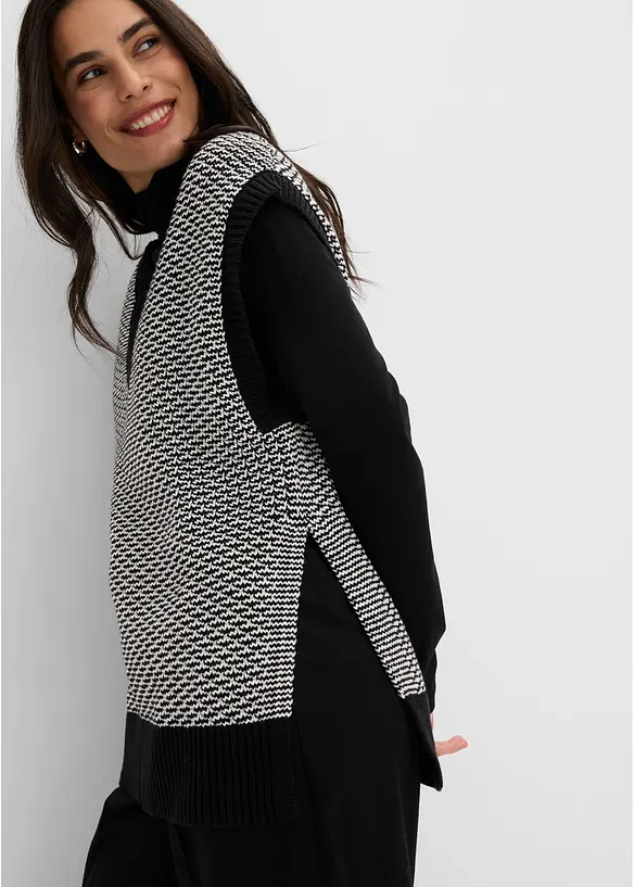 Oversized, strikket vest, bonprix