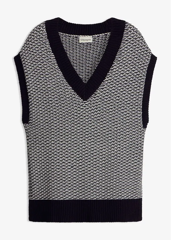 Oversized, strikket vest, bonprix