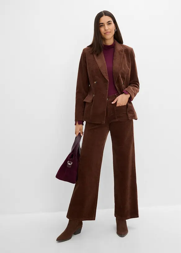 Blazer i kordfl&oslash;yel, bonprix