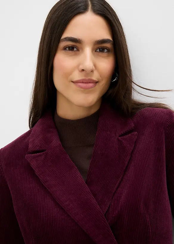 Dobbeltspent blazer i kordfl&oslash;yel, bonprix