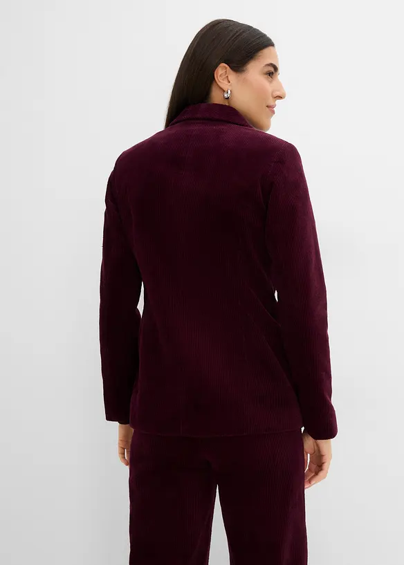Dobbeltspent blazer i kordfl&oslash;yel, bonprix