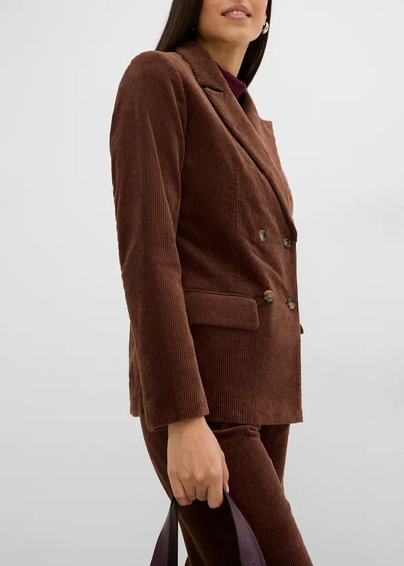 Blazer i kordfl&oslash;yel, bonprix