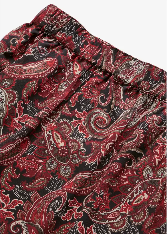 Skj&oslash;rt i chiffon med asymmetrisk nederkant, bonprix