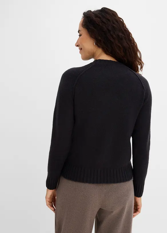 Strikket genser med raglanermer, bonprix